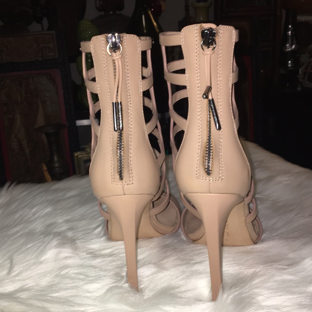 L.A.M.B. Nude Strappy Gladiator Heels - Picture 5 of 5